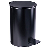 Ведро для мусора с педалью, усиленное, Титан, 10 л, черное, оцинкованная сталь в Озерске