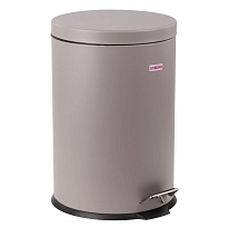 Ведро-контейнер для мусора (урна) с педалью LAIMA Classic, 20 л, серое, матовое, металл, со съемным внутренним ведром в Озерске