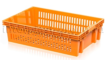 Ящик для овощей, фруктов и хлеба Евролоток оранжевый в Озерске Ящик для овощей, фруктов и хлеба Евролоток оранжевый в Озерске