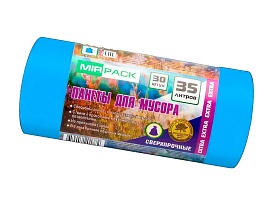 Мешки для мусора 35 л, ароматизированные, синие, в рулоне 30 шт., ПНД, 12 мкм, 640х500 мм, EXTRA, 3530661 в Озерске