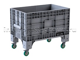 Контейнер iBox сплошной на колесах серый в Озерске