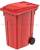 Мусорный контейнер 360 л красный 360 красный в Озерске