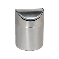 Урна для мусора 1,2 л настольная, с качающейся крышкой, нержавеющая сталь, матовая в Озерске