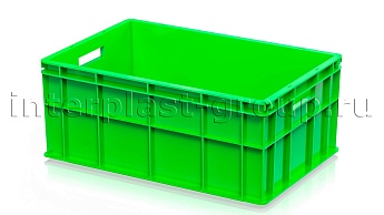 Ящик для молока, мяса, овощей и фруктов сплошной светло-зеленый в Озерске