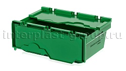 Вкладываемый контейнер KV 6422 с распашной крышкой зеленый