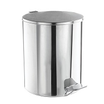 Ведро для мусора с педалью, усиленное, Титан, 15 л, нержавеющая сталь, хром в Озерске
