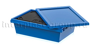 Изотермический контейнер KV 6416 в сборе с крышкой голубой в Озерске Изотермический контейнер KV 6416 в сборе с крышкой голубой в Озерске