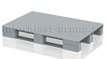 Поддон пластиковый сплошной (усилен 1 трубой) без бортиков серый в Озерске