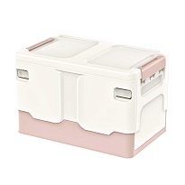 Ящик пластиковый складной белый, дно розовое, 370х240х240 мм в Озерске Ящик пластиковый складной белый, дно розовое, 370х240х240 мм в Озерске