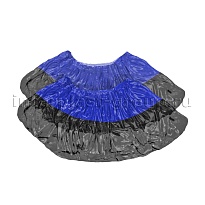 Бахилы сине-черные 1000 шт (500 пар), 54 мкм, двойная подошва, с одной резинкой, Прочные+ в Озерске