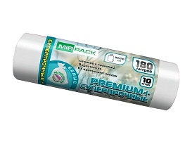 Мешки для мусора 180 л, ароматизированные, белые, в рулоне 10 шт., ПВД, 35 мкм, 1100х930 мм, PREMIUM+, 180105302 в Озерске Мешки для мусора 180 л, ароматизированные, белые, в рулоне 10 шт., ПВД, 35 мкм, 1100х930 мм, PREMIUM+, 180105302 в Озерске