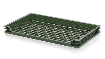 Ящик (лоток) для хлеба, овощей и фруктов трехбортный зеленый в Озерске Ящик (лоток) для хлеба, овощей и фруктов трехбортный зеленый в Озерске