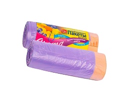 Мешки для мусора 35 л, ароматизированные, Лаванда, сиреневые, в рулоне 10 шт., ПНД, 12 мкм, 560х530 мм, GRIFON Aroma, 101-080 La в Озерске