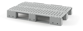 Поддон пластиковый перфорированный (усилен 2 трубами) с бортиками серый в Озерске