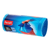 Мешки для мусора 35 л, с ушками, синие, в рулоне 30 шт., ПНД, 10,5 мкм, 640х500 мм, PACLAN Multitop, 600819 в Озерске