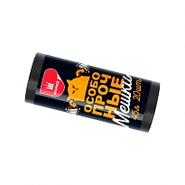 Мешки для мусора 45 л, черные, в рулоне 20 шт., ПНД, 14 мкм, 650х550 мм, Особопрочные, МП7795 в Озерске