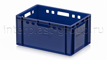 Ящик для мяса и колбасных изделий Е-3 темно-синий в Озерске Ящик для мяса и колбасных изделий Е-3 темно-синий в Озерске