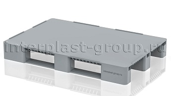 Поддон пластиковый сплошной с бортиками серый в Озерске