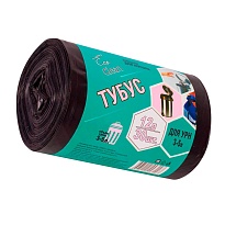 Мешки для мусора 12 л, черные, в рулоне 30 шт., ПНД, 6 мкм, 550х320 мм, Концепция Быта Tubus, 604936 в Озерске