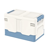 Ящик пластиковый складной белый, дно синее, 370х240х240 мм в Озерске Ящик пластиковый складной белый, дно синее, 370х240х240 мм в Озерске