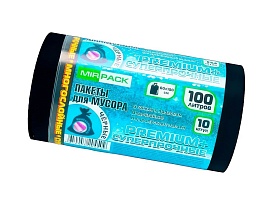 Мешки для мусора 100 л, черные, в рулоне 10 шт., ПВД, 70 мкм, 1000х600 мм, PREMIUM+, 1001076 в Озерске Мешки для мусора 100 л, черные, в рулоне 10 шт., ПВД, 70 мкм, 1000х600 мм, PREMIUM+, 1001076 в Озерске