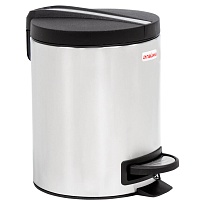 Ведро-контейнер для мусора (урна) с педалью LAIMA Modern, 5 л, матовое, нержавеющая сталь в Озерске